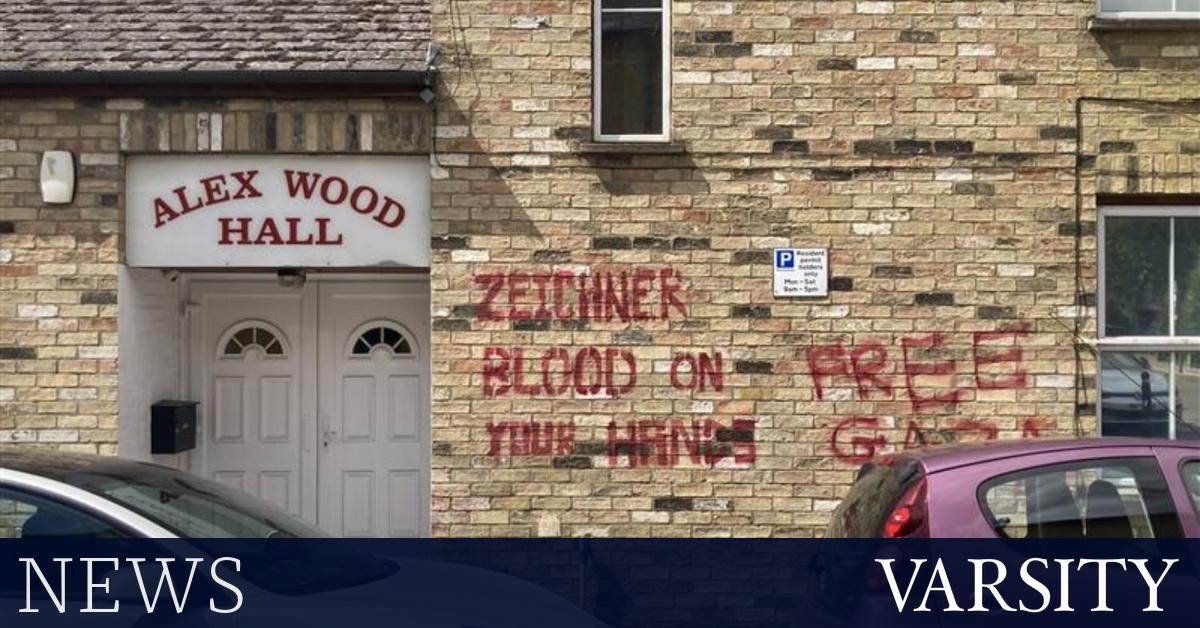 Pro-Palestine Graffiti针对的剑桥劳动部